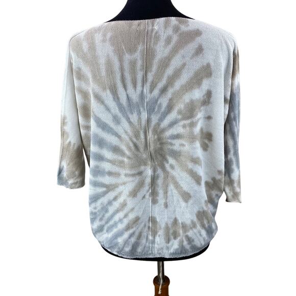 Angela tie dye lightweight fine cropped sweater size M Made in Italy - Picture 8 of 8